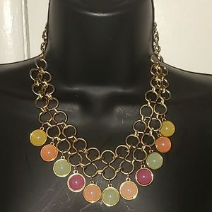 Multicolor statement necklace